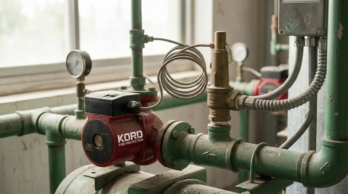 Fire pump start up and operating setting checks side by side