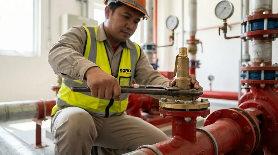 Integrated fire pump system with circulation and pressure relief valves