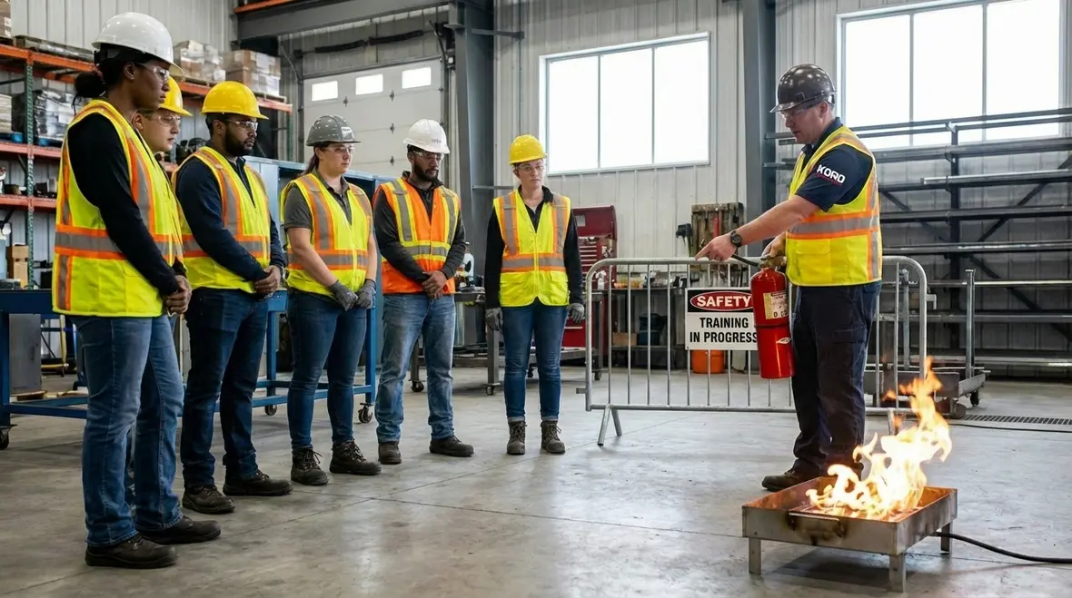 Fire codes and safety standards guiding training schedules