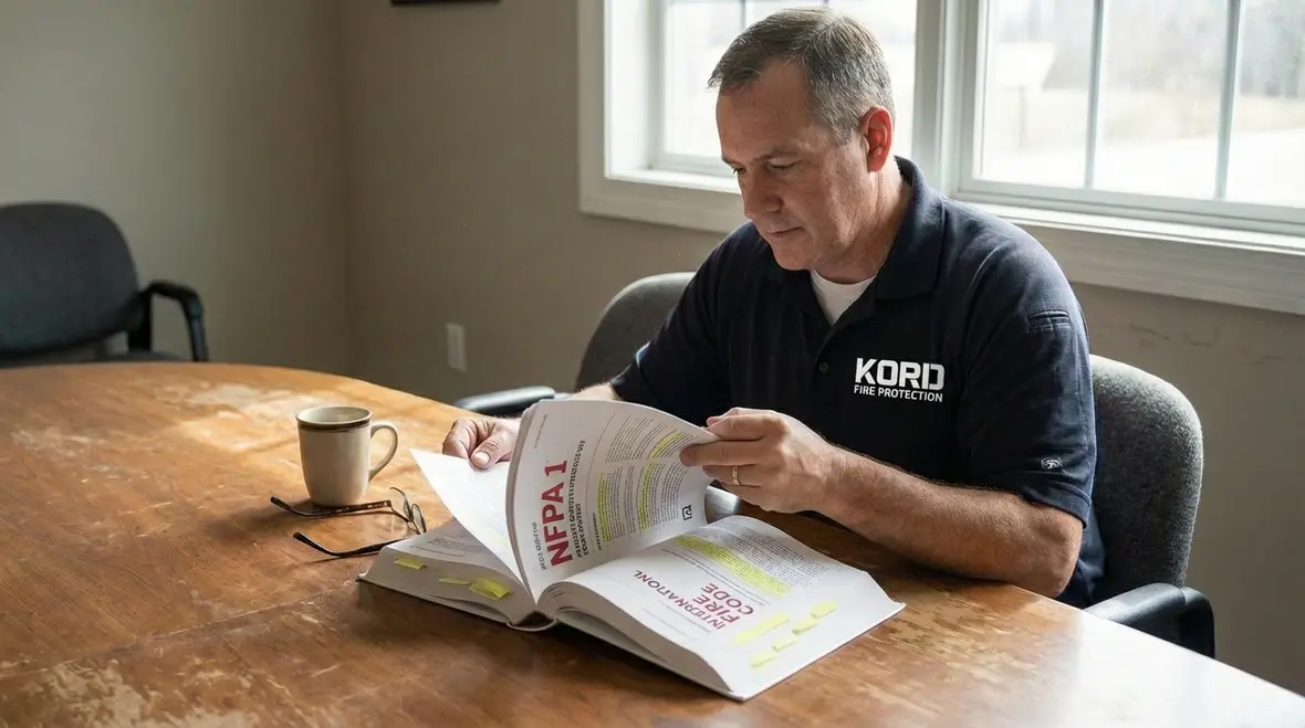 Team participating in fire safety training session