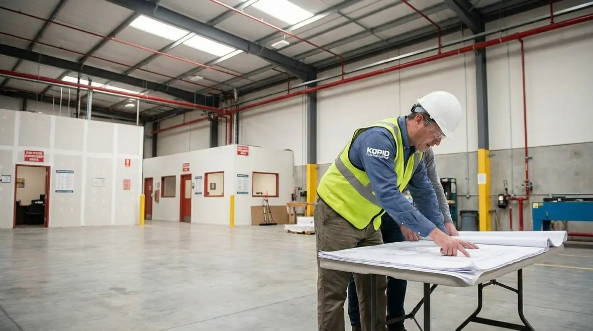 Fire protection systems in a large Los Angeles facility