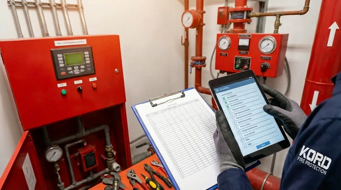 Fire Suppression System Maintenance Checklist - Featured