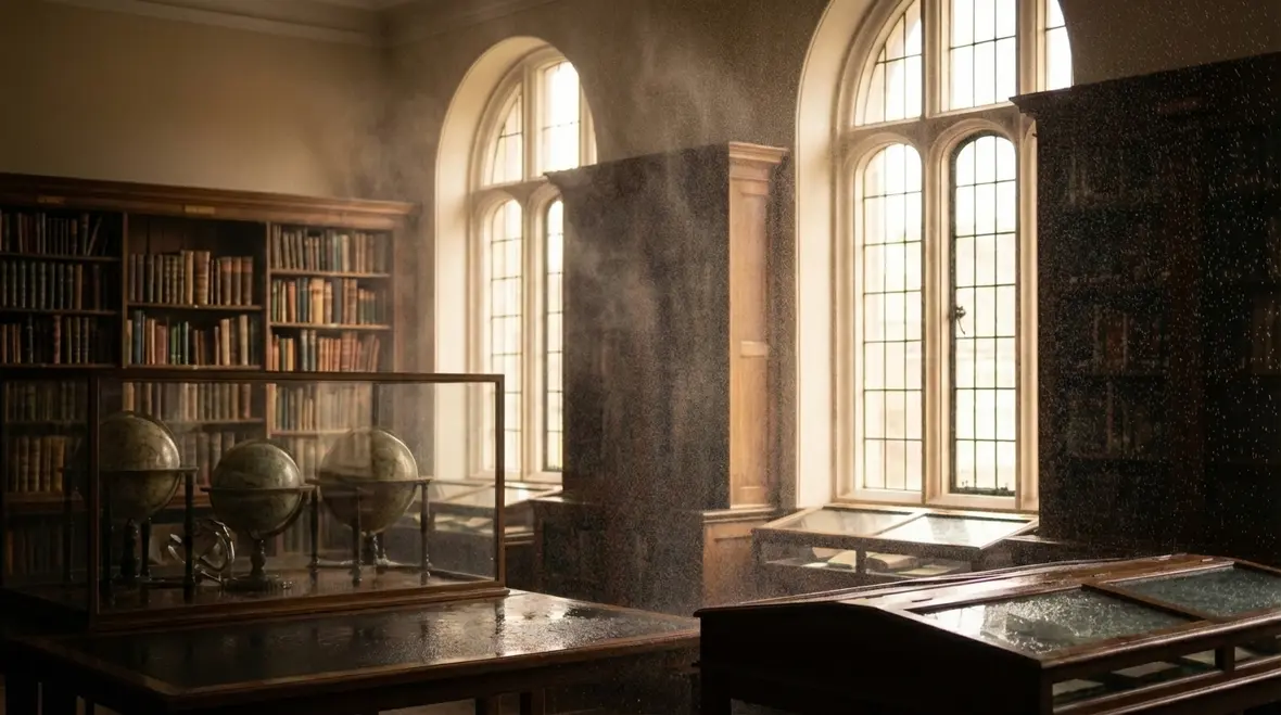 Water mist fire suppression system operating in a sensitive equipment space