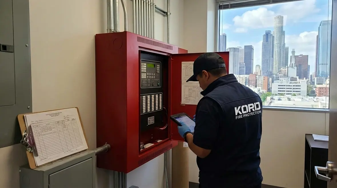 Fire system testing Los Angeles Regulation 4 skyline
