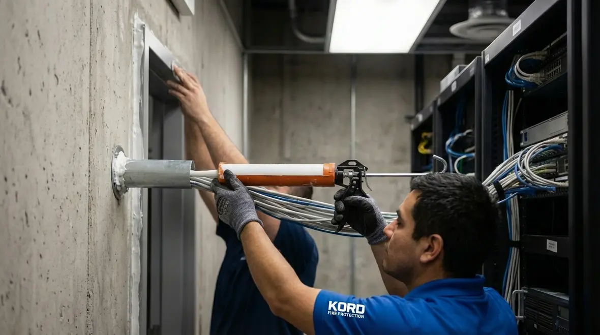 Room integrity and sealing for FM200 fire suppression systems