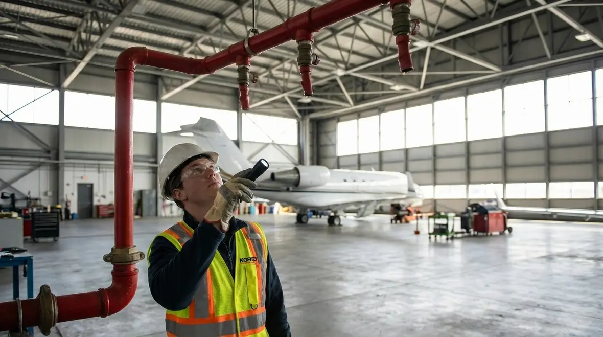 Foam suppression system deployed on fuel fire