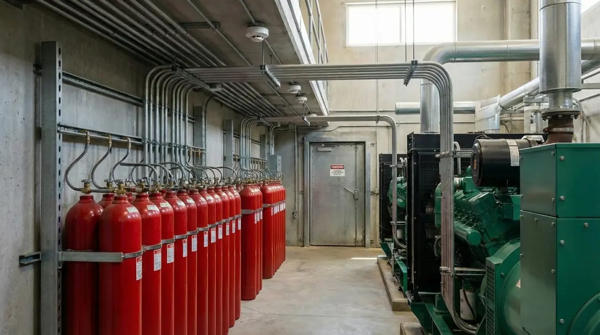 Fuel and electrical hazards inside a generator room