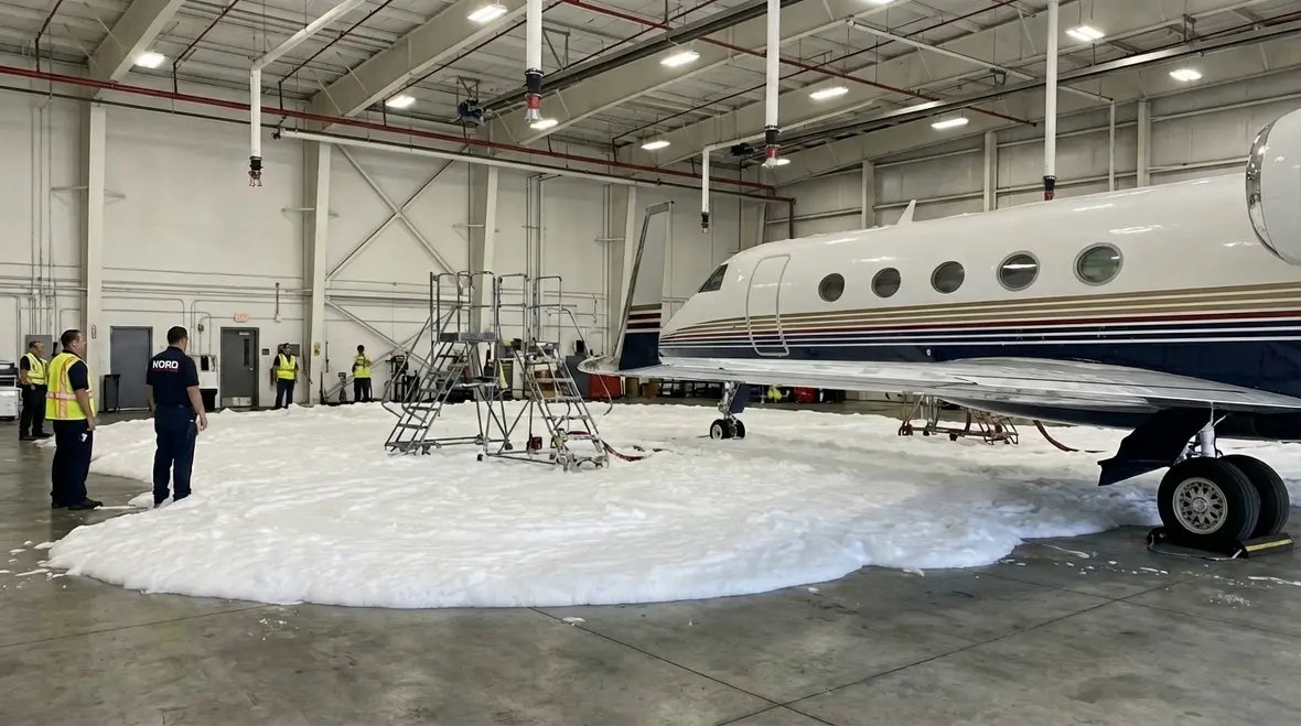 Hangar Foam Fire Suppression at Hollywood Burbank Airport