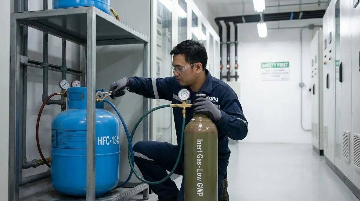 Chart comparing HFC compliance obligations with environmental impacts