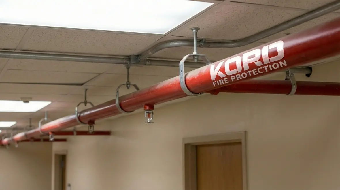 Hospital fire sprinkler and fire pump room