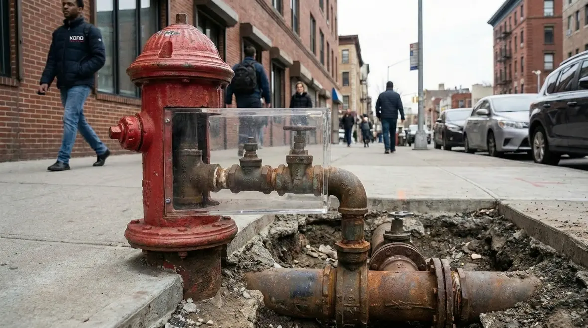 Underground components showing how fire hydrants work