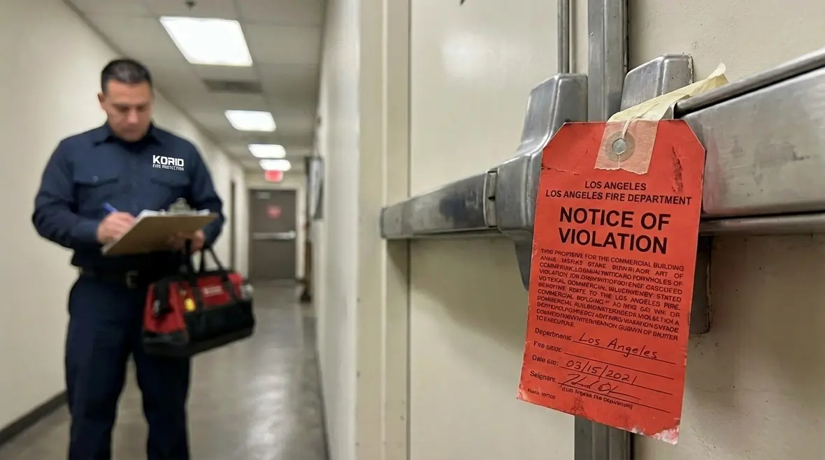Fire inspection failure in Los Angeles building