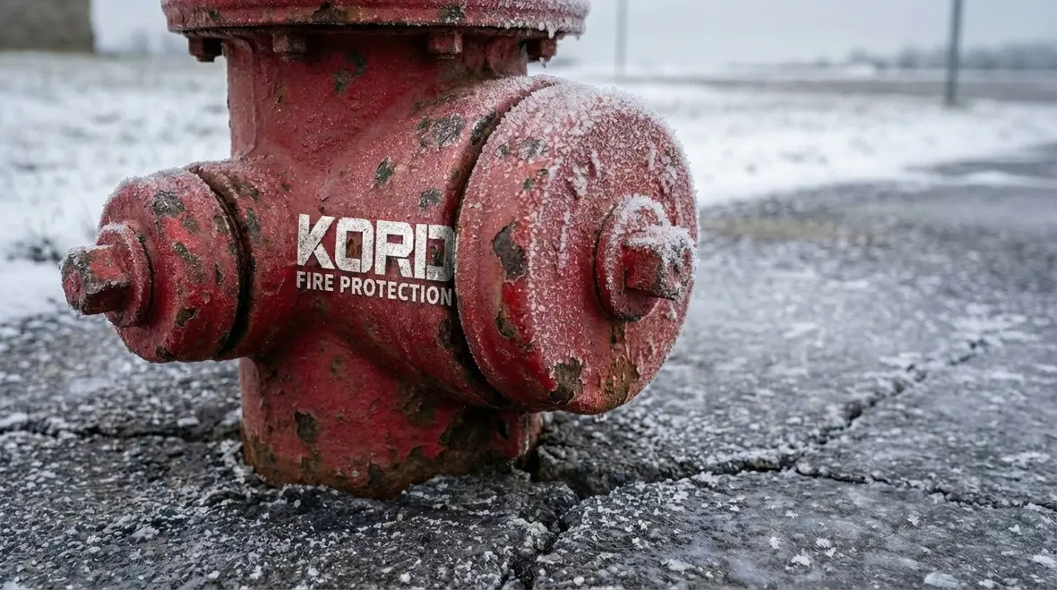 Technician winterizing a fire hydrant before freezing weather