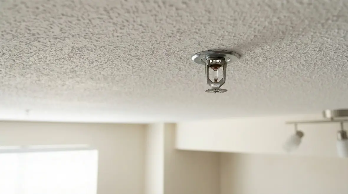 Technician testing a commercial fire alarm control panel
