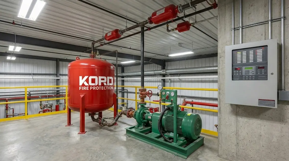 Foam proportioning and discharge equipment in LA facility