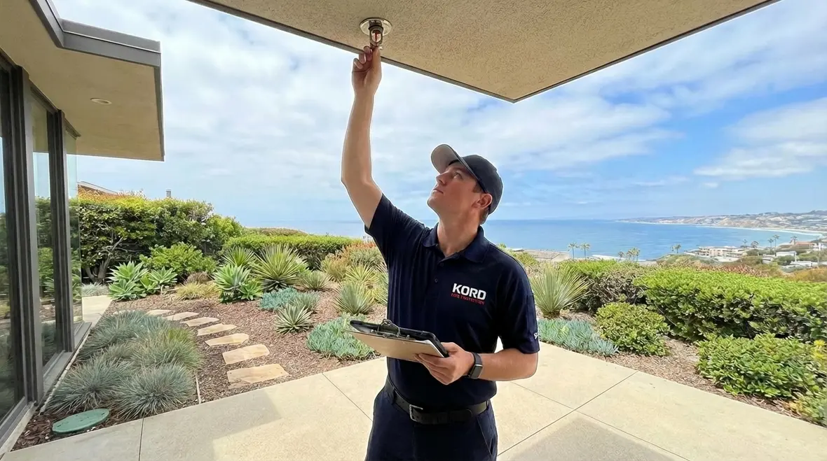 La Jolla fire safety regulations guide featured image showing coastal homes and fire safety overlay