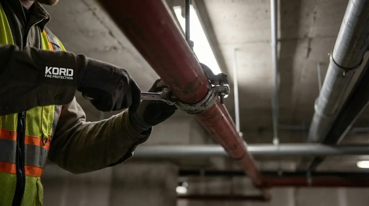 Fire marshal and technician reviewing local fire code amendments