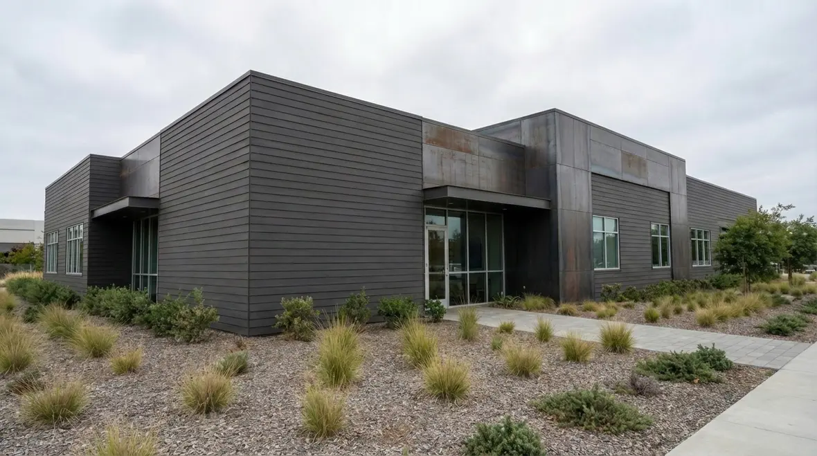 California fire inspector reviewing plans