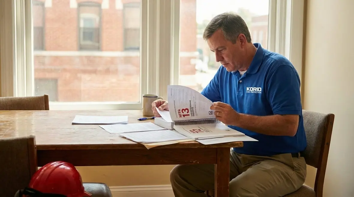 Fire code books representing NFPA and California Fire Code