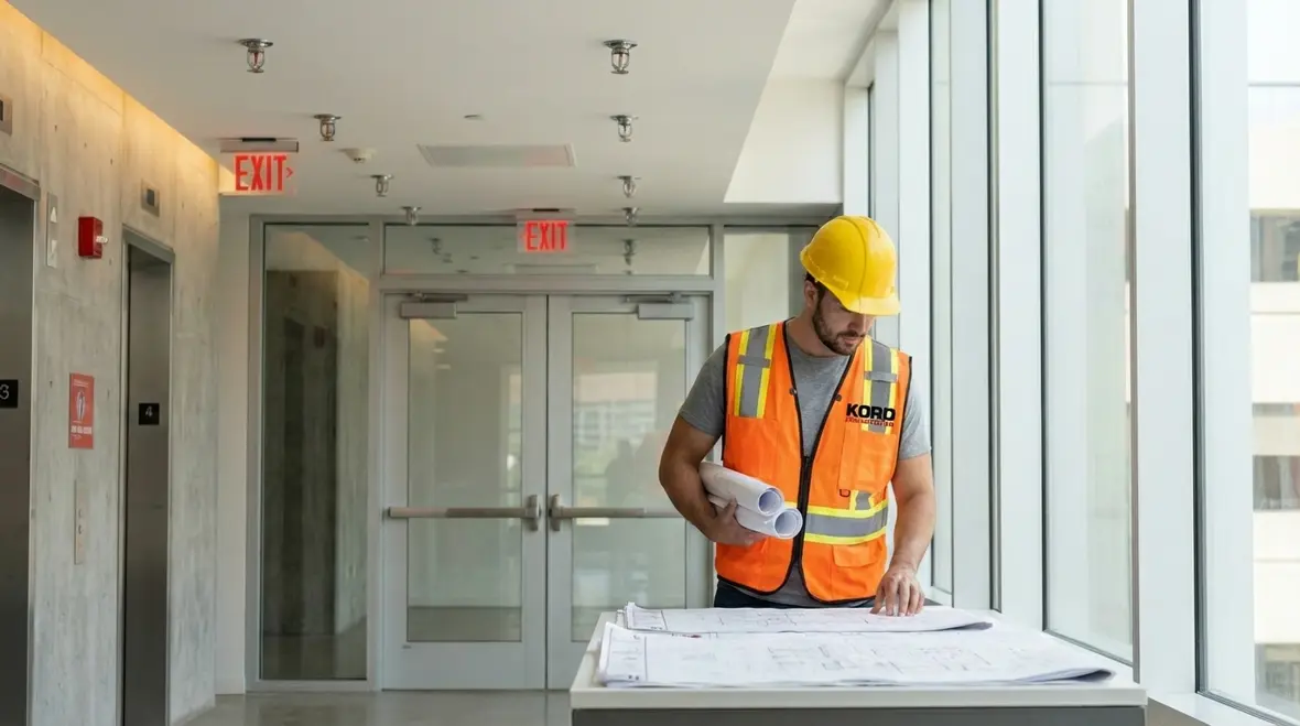 Commercial building in Los Angeles with compliant fire protection systems