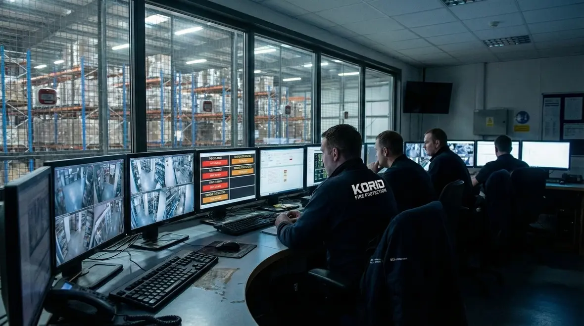 Advanced fire suppression technology protecting industrial operations
