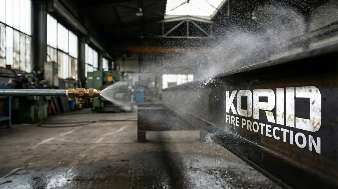 Overhead layout showing mist system nozzle spacing for coverage