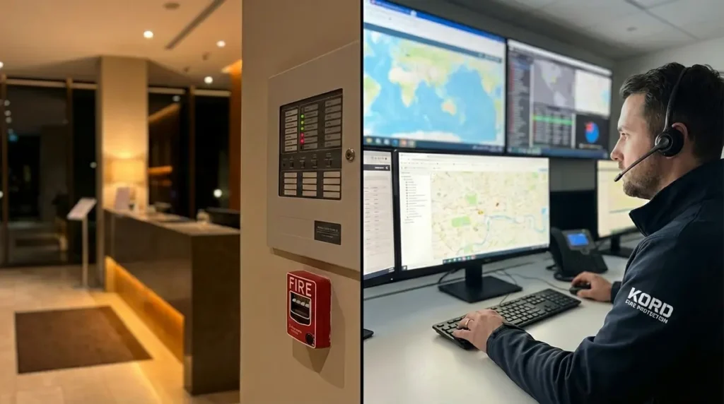 monitored fire alarm system