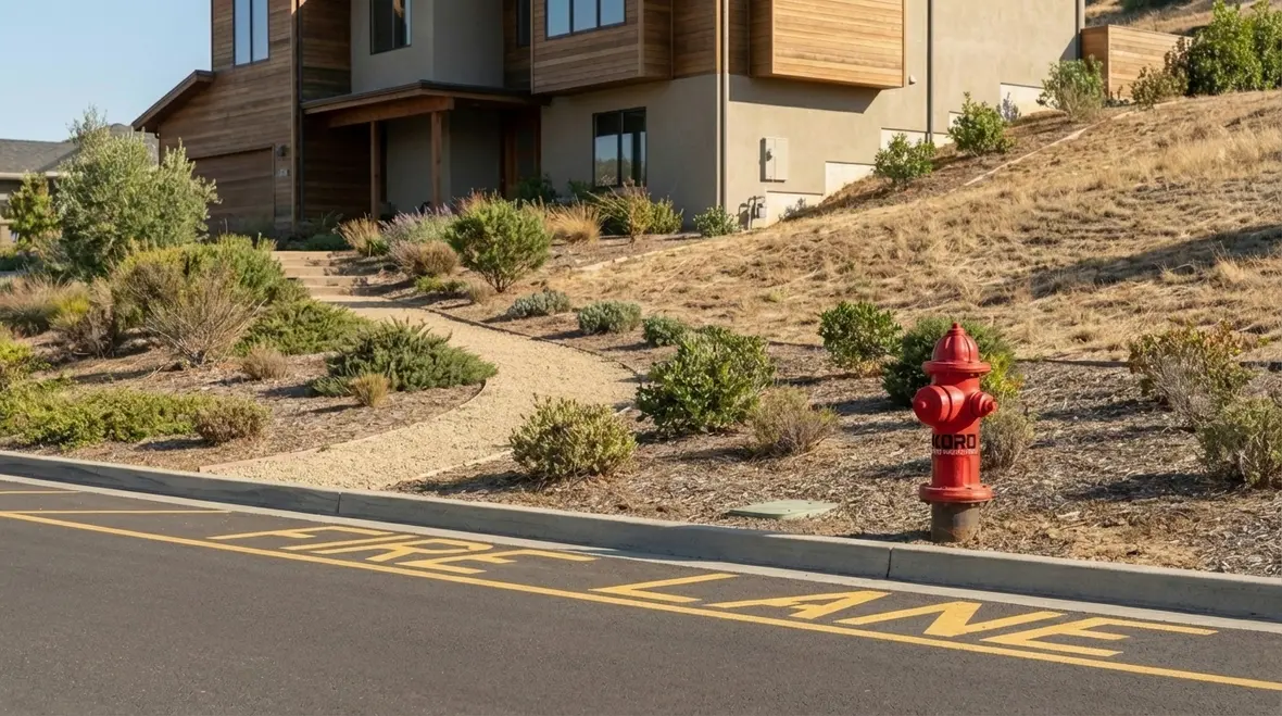 Inspector testing fire sprinkler and backflow equipment