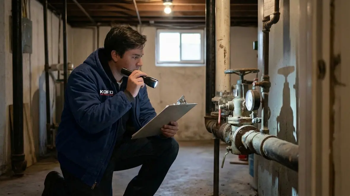 Business team reviewing Simi Valley fire safety plan