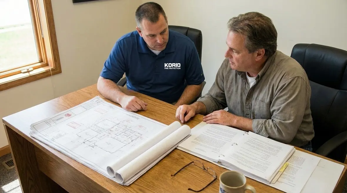 Commercial property in Rancho Cucamonga reviewing fire code requirements