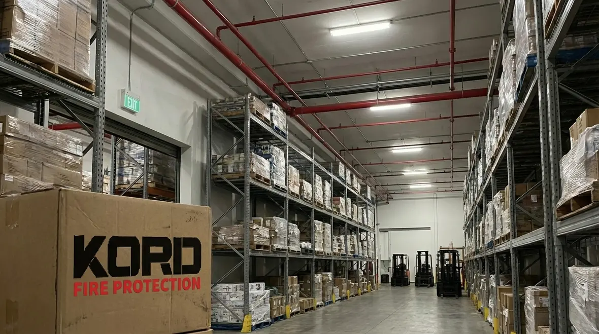 Fire sprinkler and alarm equipment guided by Rancho Cucamonga codes