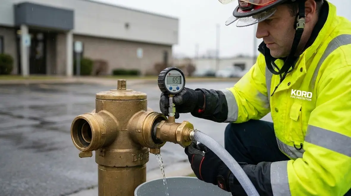 Row of fire hydrants painted in different NFPA color codes