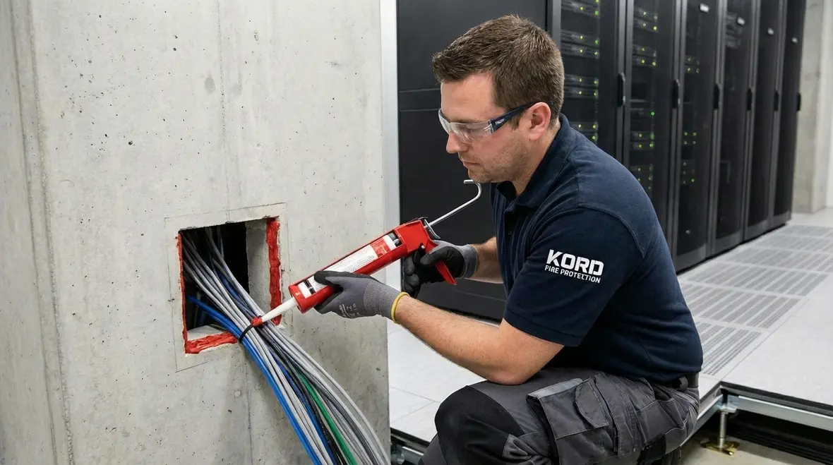 Sealed clean agent protected data center after room integrity testing