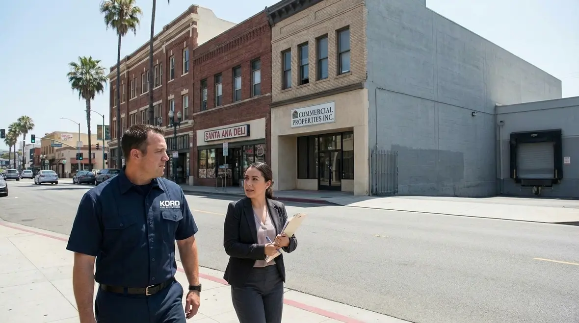 Fire alarm and sprinkler system inspection in Santa Ana