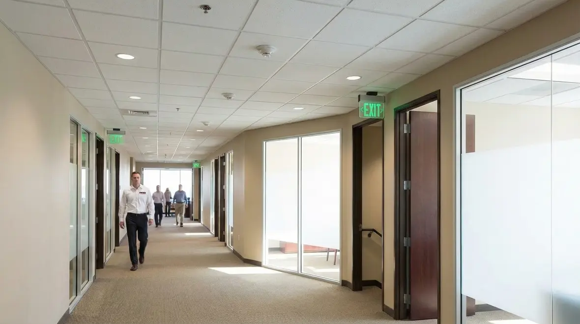 Fire sprinkler and alarm systems in Torrance commercial building