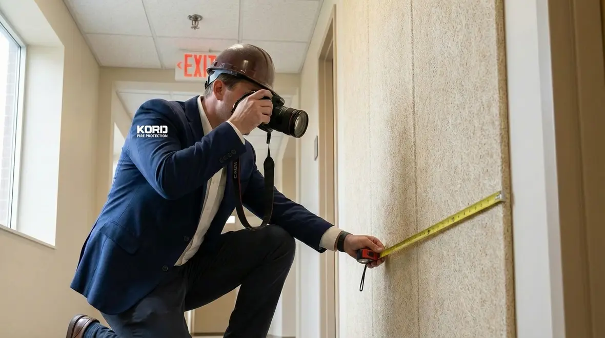 Combustible decor safely placed in Southern California building