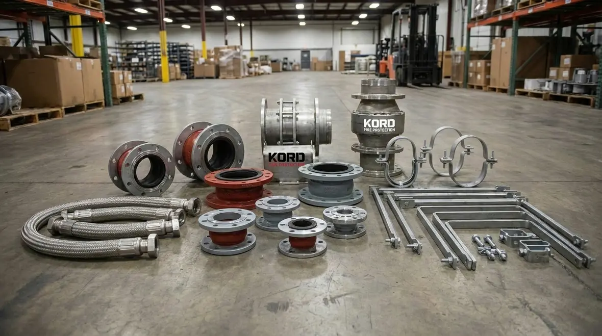 Fire sprinkler main protected with seismic gap assembly in Downtown Los Angeles