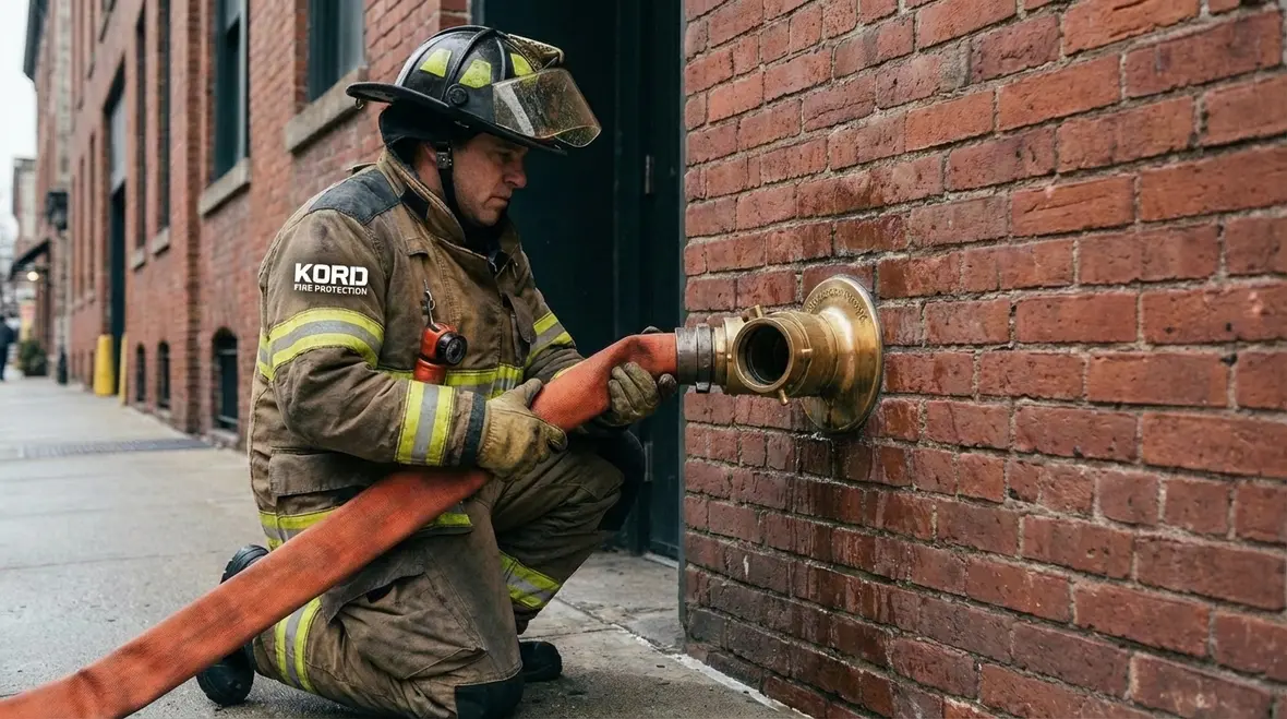 Clear access space around fire department connection