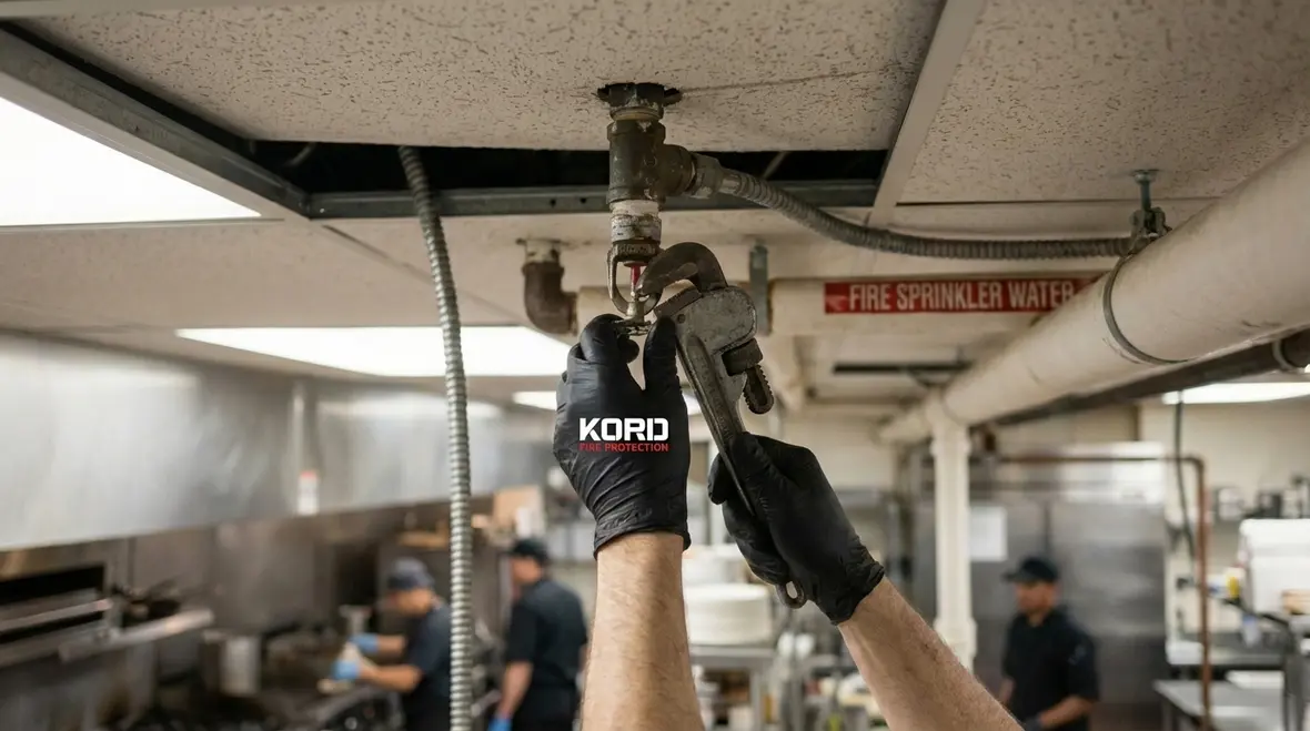 Reference chart for kitchen sprinkler leak symptoms and solutions