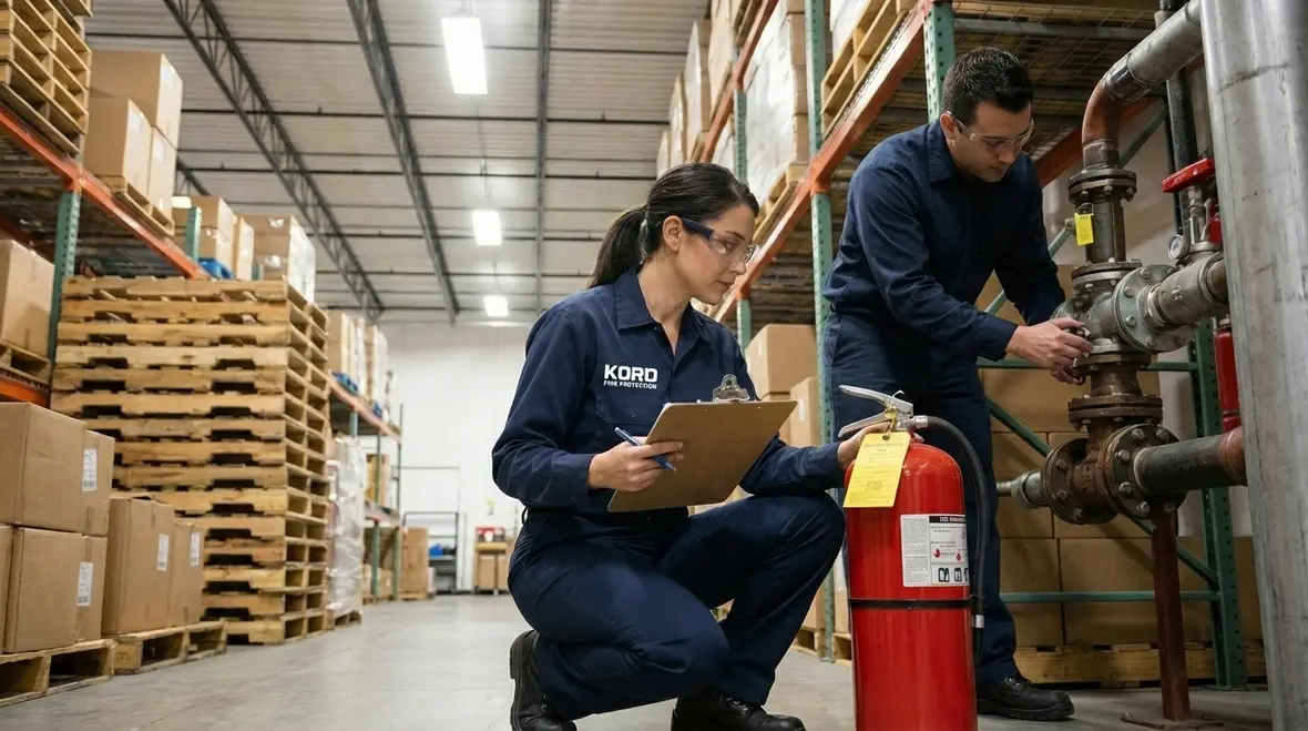 Integrated fire protection systems in a Carlsbad business