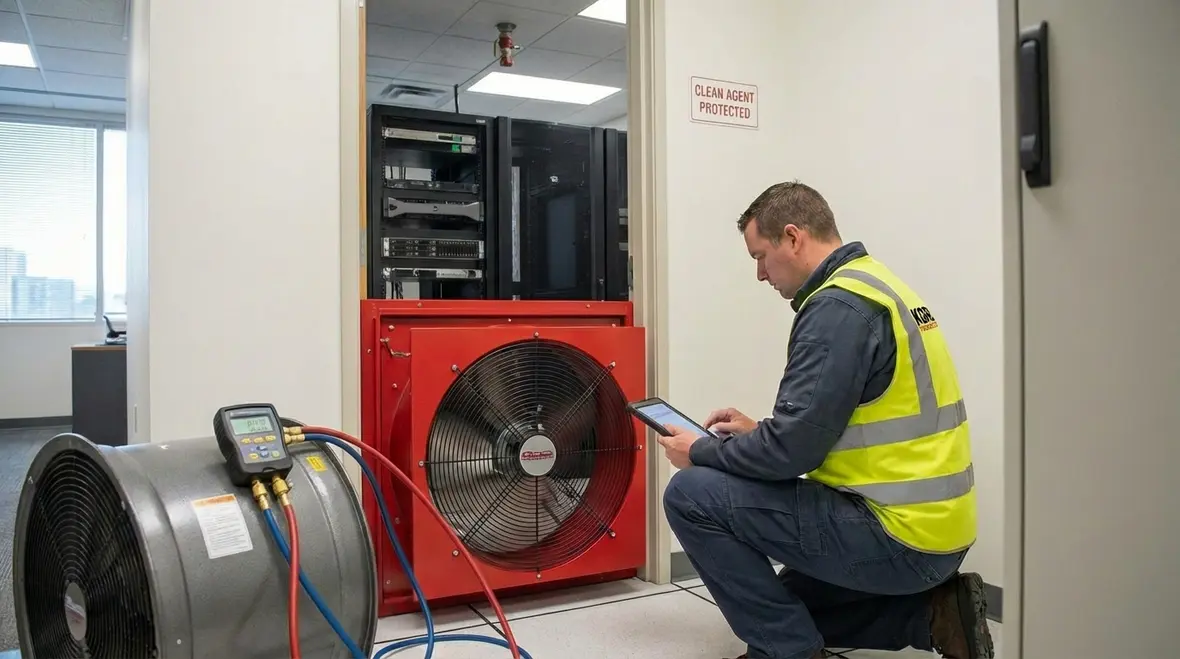 Pressure relief dampers and vent panels integrated into fire suppression design