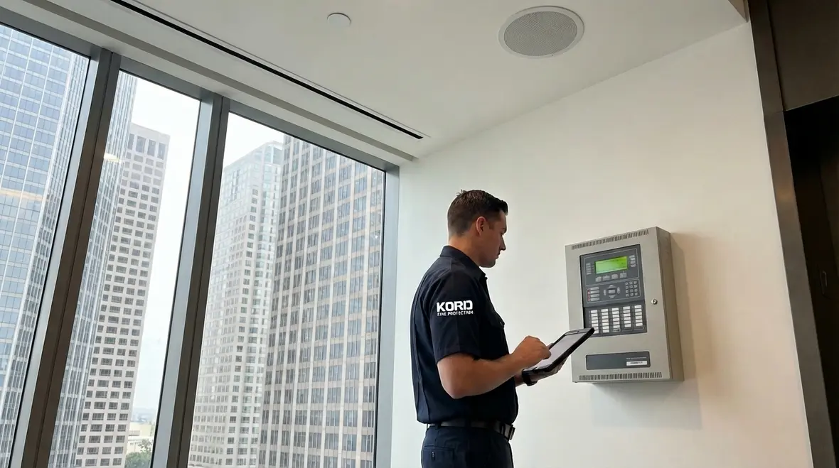 Voice evacuation system in Los Angeles high-rise building