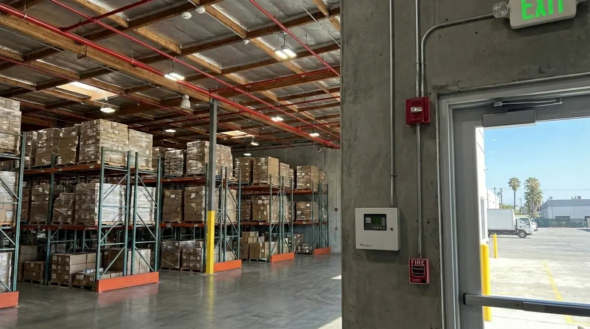 Warehouse fire safety systems Los Angeles County
