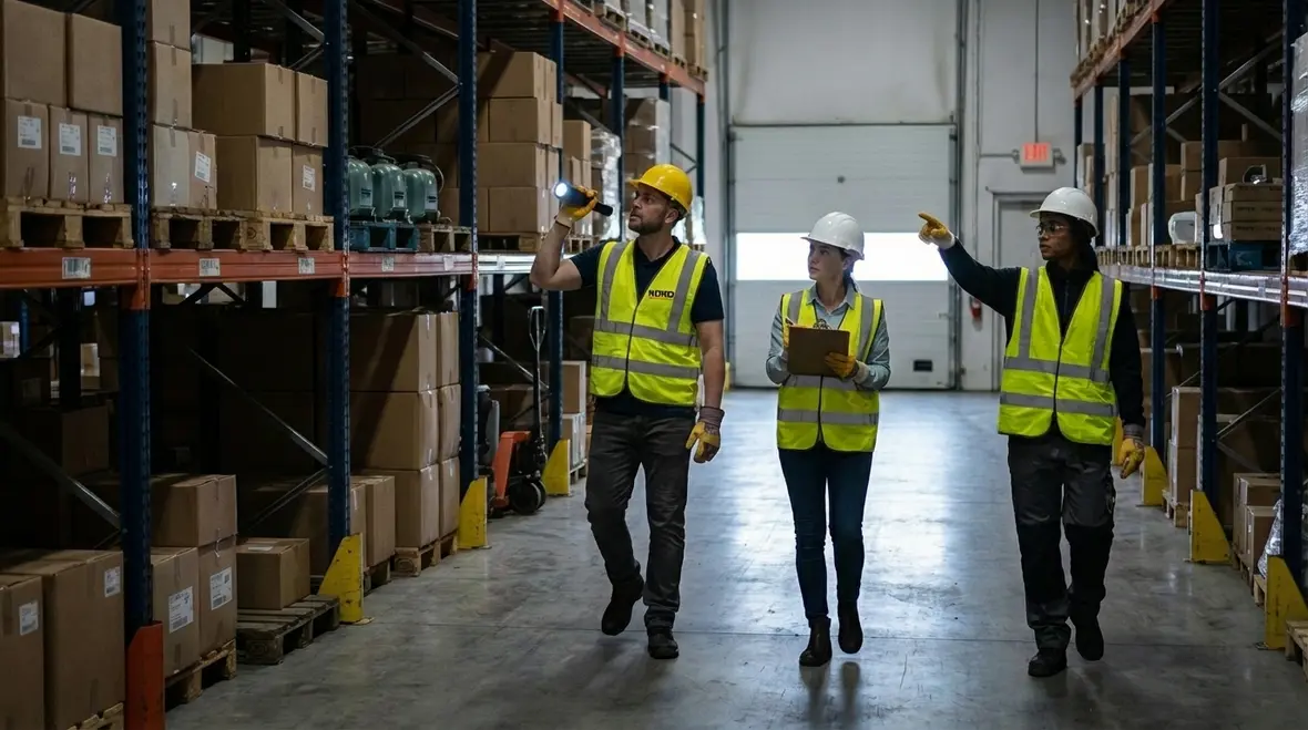 Facility leadership and fire protection technicians collaborating on impairment management