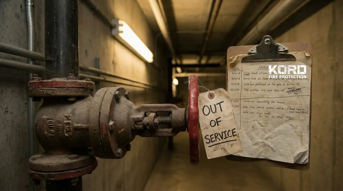 Team reviewing a fire protection impairment management plan