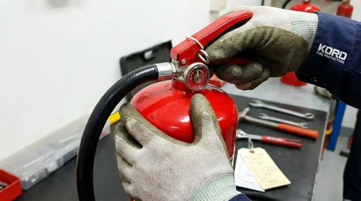 Who can legally service fire extinguishers