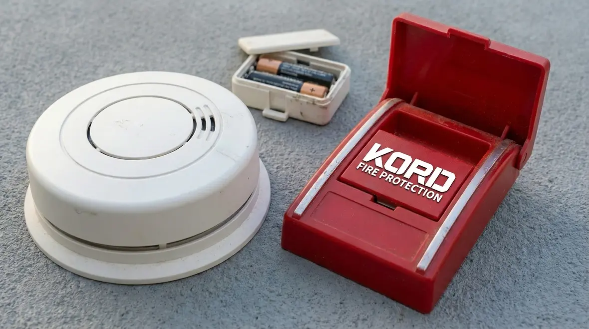 Wireless fire alarm system sending an alarm signal to monitoring center