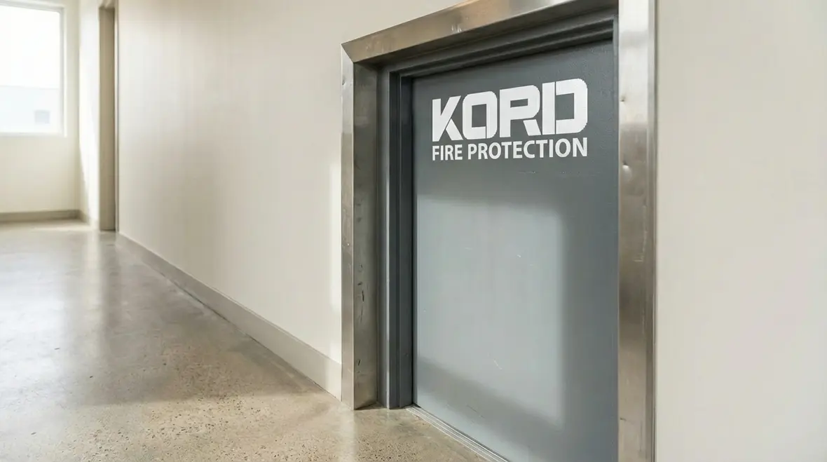 Commercial hallway with compliant fire doors in Arcadia