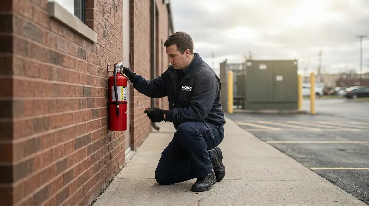 Tagged and serviced fire extinguishers in Artesia business