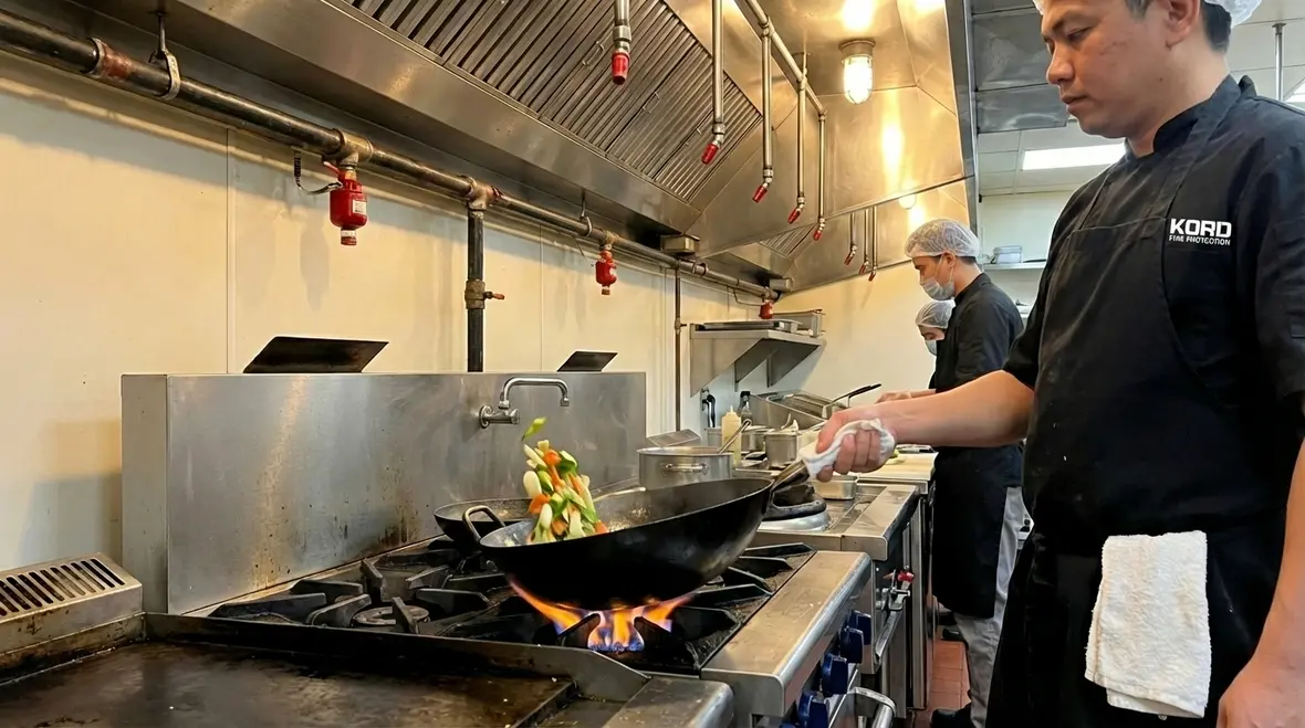 Artesia kitchen fire suppression over commercial cookline